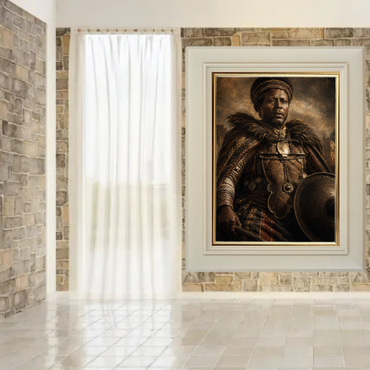 Fitawrari Habte Giyorgis Dinagde Historical Painting